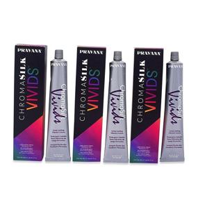 img 4 attached to Vibrant and Long-lasting Pravana Chromosilk Vivids Hair Color - 3 Pack (Vivid Violet)