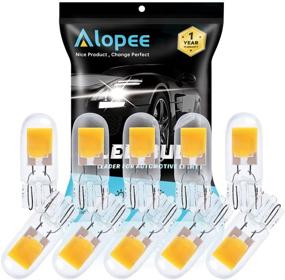 img 4 attached to 🔆 ALOPEE 194 LED Bulb Warm White 3000K : Top-Quality COB Chips for Car Interior Dome Map, Door Light, License Plate - Pack of 10