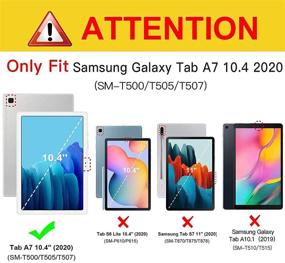 img 3 attached to 📱 BMOUO Детский чехол для планшета Samsung Galaxy Tab A7 10.4 2020 (SM-T500/T505/T507) - Ударопрочный чехол с ручкой и подставкой, Легкий - Чехол для Samsung Tab A7 10.4 дюйма 2020 года - Зеленый