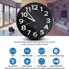 img 3 attached to 🕵️ NinjaPro 2-in-1 Hidden Camera Clock: 4K HD Video Capture, Motion Detection & Live Wireless App Access for Smart Surveillance – Camaras Espias Ocultas, Nanny Cam, Spy Camera Wall Clock