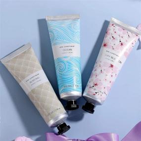 img 2 attached to Spa Luxetique Hand Cream Gift Set for Women - Cherry 🌸 Blossom Almond & Ocean Scent - 12oz Hand Lotion x 3pcs, 4oz Each