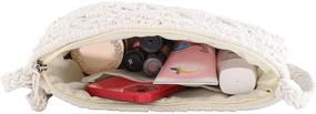 img 1 attached to 🌴 Богемная летняя пляжная сумочка-клатч из плетеной соломы для запястья от CHIC DIARY: кошелек-клатч для женщин