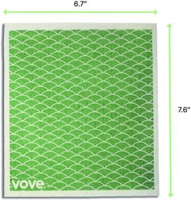 img 2 attached to Vove Premium Swedish Dishcloth - Eco-Friendly, Vegan, Compostable, Cleaning Sponge Cloth, 6 Pack