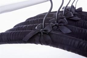 img 2 attached to 👗 Cocomaya 17 Inch Extra Large Anti Slip Satin Padded Bridal Wedding Dress Hanger - Pack of 5 (Black, 5)