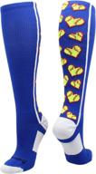 madsportsstuff softball socks hearts royal logo