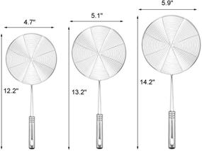img 1 attached to 🕷️Набор паутинчатых скиммеров Suwimut на 6 размеров - ложка из нержавеющей стали с продолговатой ручкой для скиммера и просеивателя блюд по азиатским рецептам при приготовлении, жарке спагетти, пасты, лапши и приготовлении пищи.