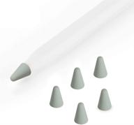 залу замена наконечников для apple pencil 2-го поколения - силиконовая крышка для защиты письма для карандаша ipad (серый - 5 шт.) логотип