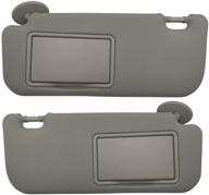 🌞 high-quality gray sun visor compatible for toyota corolla 2014-2019, 2 pack with mirror, left & right sides logo
