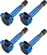 💥 set of 4 ignition coil packs by ena - compatible with honda, acura, saturn, civic, pilot, ridgeline, mdx, el, and vue - replace uf400 uf512 uf307 c1460 - 1.7l and 3.5l engine models logo