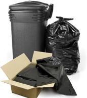 🗑️ dualplex 64-65 gallon black trash bags: durable 1.5 mil garbage bags (50 bags/case) - 50" x 48 logo