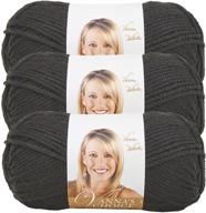 lion brand vanna's choice black yarn (3 pack) - 860-153 logo