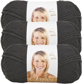 img 2 attached to Lion Brand Vanna's Choice Black Yarn (3 Pack) - 860-153