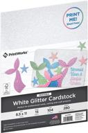 sparkle up your holiday school and craft projects with printworks printable white glitter cardstock - 15 sheets, 8.5” x 11” (00514) logo