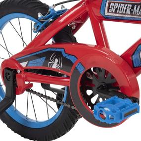 img 1 attached to 🚴 Red 12” Huffy Marvel Spider-Man Kid’s Bike with Training Wheels, Quick Connect Assembly