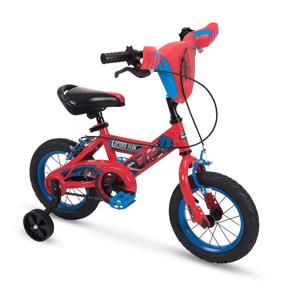 img 4 attached to 🚴 Red 12” Huffy Marvel Spider-Man Kid’s Bike with Training Wheels, Quick Connect Assembly