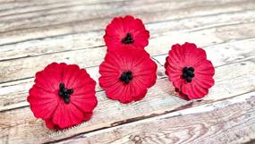 img 2 attached to 🌺 Red Poppy Mulberry Paper Flower (No Wire Stem) - NAVA CHIANGMAI | Mulberry Paper Flowers, Red Paper Flowers, Miniature Flowers | DIY Wedding Decor | Artificial Mulberry Paper Flowers, 50 Pieces