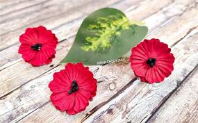 img 3 attached to 🌺 Red Poppy Mulberry Paper Flower (No Wire Stem) - NAVA CHIANGMAI | Mulberry Paper Flowers, Red Paper Flowers, Miniature Flowers | DIY Wedding Decor | Artificial Mulberry Paper Flowers, 50 Pieces