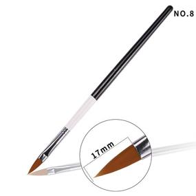 img 2 attached to 🌸 WOKOTO 5 Pcs Professional Acrylic Nail Brushes Kit for Precise Flower Nail Painting & UV Gel Application - Includes Acrylic Brush Pen for Nail Carving (2/4/6/8/10#)