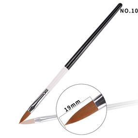 img 1 attached to 🌸 WOKOTO 5 Pcs Professional Acrylic Nail Brushes Kit for Precise Flower Nail Painting & UV Gel Application - Includes Acrylic Brush Pen for Nail Carving (2/4/6/8/10#)