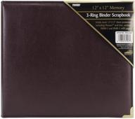 📚 pioneer 12x12 oxford scrapbook binder, burgundy - durable 3-ring sewn design logo