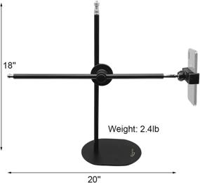 img 3 attached to 360° Rotating Overhead Phone Stand with Adjustable Tabletop Monopod - Ideal for Filming, Tiktok, Crafting, Baking, Drawings, Recording, and Cooking (Size: Large)