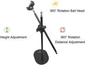 img 2 attached to 360° Rotating Overhead Phone Stand with Adjustable Tabletop Monopod - Ideal for Filming, Tiktok, Crafting, Baking, Drawings, Recording, and Cooking (Size: Large)