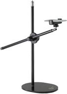 360° rotating overhead phone stand with adjustable tabletop monopod - ideal for filming, tiktok, crafting, baking, drawings, recording, and cooking (size: large) logo