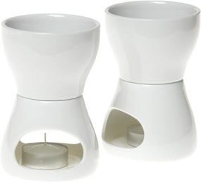 img 3 attached to 🔥 Norpro 213 Porcelain Butter Warmer Set - 2 Piece, 4 x 7 x 4 inches, As Shown