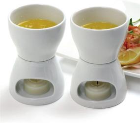 img 1 attached to 🔥 Norpro 213 Porcelain Butter Warmer Set - 2 Piece, 4 x 7 x 4 inches, As Shown