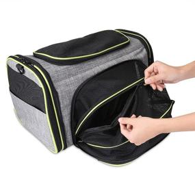 img 2 attached to 🐱 FUYUAN Expandable Cat Carrier Airline Approved: Versatile and Spacious Travel Pet Carrier for Dogs - Collapsible and Soft-Sided