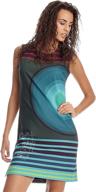 desigual womens sleevesless dress green logo