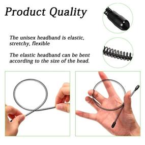 img 3 attached to 💁 Elastic Wavy Spring Wave Hair Band: Multi-Style Black Non-slip Metal Hair Hoop - Fashionable Hair Accessories for Women and Men (6 Pcs)