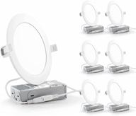 🏠 lulu house 6 pack 6 inch recessed lighting: powerful cri90 with junction box for enhanced illumination logo