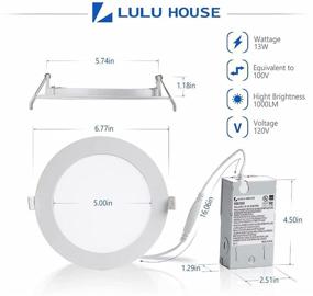 img 3 attached to 🏠 LULU HOUSE 6 Pack 6 Inch Recessed Lighting: Powerful CRI90 with Junction Box for Enhanced Illumination