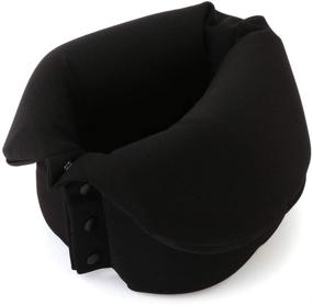 img 4 attached to MUJI Roll Up Neck Pillow Black