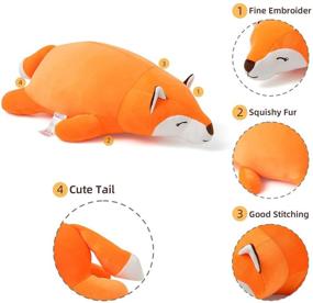 img 2 attached to 🦊 Niuniu Daddy Fox Plush Toy Pillow: Soft Kawaii Cuddly Hugging Pillow for Kids - Ideal Gift for Chrimas/Birthday - Girls and Boys