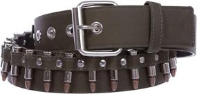img 4 attached to 🔫 Camouflage Canvas Men's Accessories and Belts with Bullet Hardware Stitching