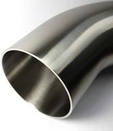 🔩 stainless steel exhaust fabrication: 2.5-inch 45° mandrel bend elbow - 1.5d/3.75-inch clr loose radius - 16ga/.065-inch wall - 2-inch legs - ss304 logo