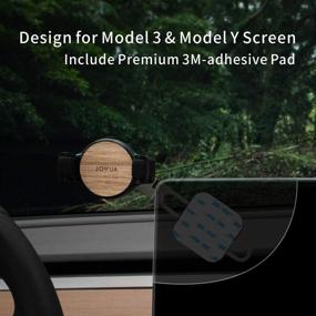 img 2 attached to JOWUA Invisible Foldaway Car Mount for Tesla Model 3 / Y - 360° Rotation, Silicone Roller Design | Compatible with Phone 13 Pro Max and Smartphones (4.7-6.5'') | Model X / S Dashboard