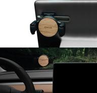 jowua invisible foldaway car mount for tesla model 3 / y - 360° rotation, silicone roller design | compatible with phone 13 pro max and smartphones (4.7-6.5'') | model x / s dashboard logo