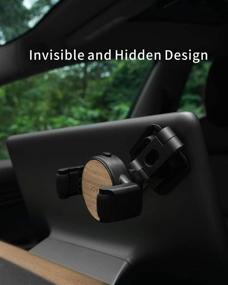 img 3 attached to JOWUA Invisible Foldaway Car Mount for Tesla Model 3 / Y - 360° Rotation, Silicone Roller Design | Compatible with Phone 13 Pro Max and Smartphones (4.7-6.5'') | Model X / S Dashboard