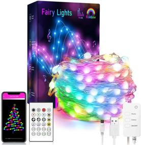 img 4 attached to Dreamcolor 32.8FT LED Fairy String Lights RGBIC, WiFi Smart 100LEDs USB Rainbow Fairy Lights Sync to Music, Compatible with Alexa, Google Assistant, Android iOS (Not Compatible with 5G WiFi)