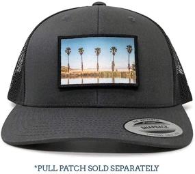 img 1 attached to Authentic Trucker Snapback Hat with Pull Patch Tactical Cap, Curved Bill Design and 2x3 Loop Surface for Morale Hook Patches Attachment