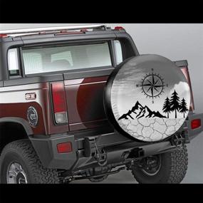 img 2 attached to Waldeal Happy Camper American Flag Spare Tire Covers Exterior Accessories