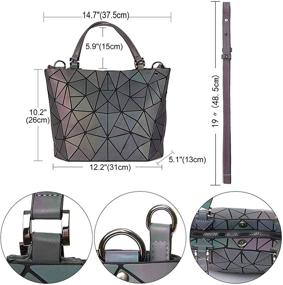 img 2 attached to 👜 Geometric LED Handbags: Sustainable Holographic Women's Handbags & Wallets