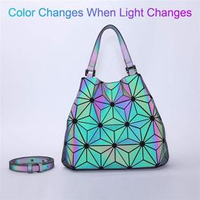 img 3 attached to 👜 Geometric LED Handbags: Sustainable Holographic Women's Handbags & Wallets