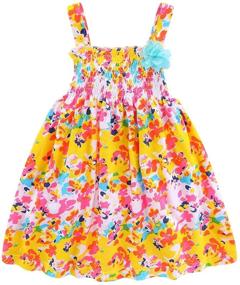 img 4 attached to Mud Kingdom Summer Floral Slip Dresses for Baby Girls
