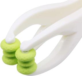 img 2 attached to SinLoon Finger Massager Handheld Steel Ball for Run Blood Circulation - Stress Relief Plastic Care Relaxation Double Rubber Roller Massage Tool (Green)