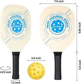 img 3 attached to 🏓 Durable Pickleball Paddle Bundle - Premium 4 Pack, Professional Indoor & Outdoor Set, Lightweight Racket with 4 Wood Paddles, 6 Yellow Balls, and 1 Carrying Bag