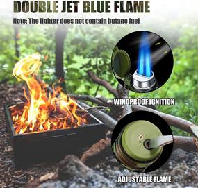 img 2 attached to Versatile Torch Lighter with Waterproof Flashlight and Adjustable 🔥 Jet Flame - Perfect for Christmas, Adventure, Camping, BBQ, and More!